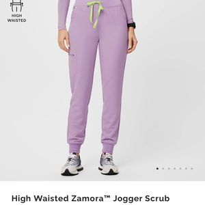 women's Lavender Dew Zamora High Waisted - Jogger Scrub Pants - XS